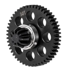 Steel Differential Spur Gear with Pinion Assembly Drive Gear for H16BM H16GT H16DR H16PL 14301 14302 1/14 1/16 Scale RC Car Parts