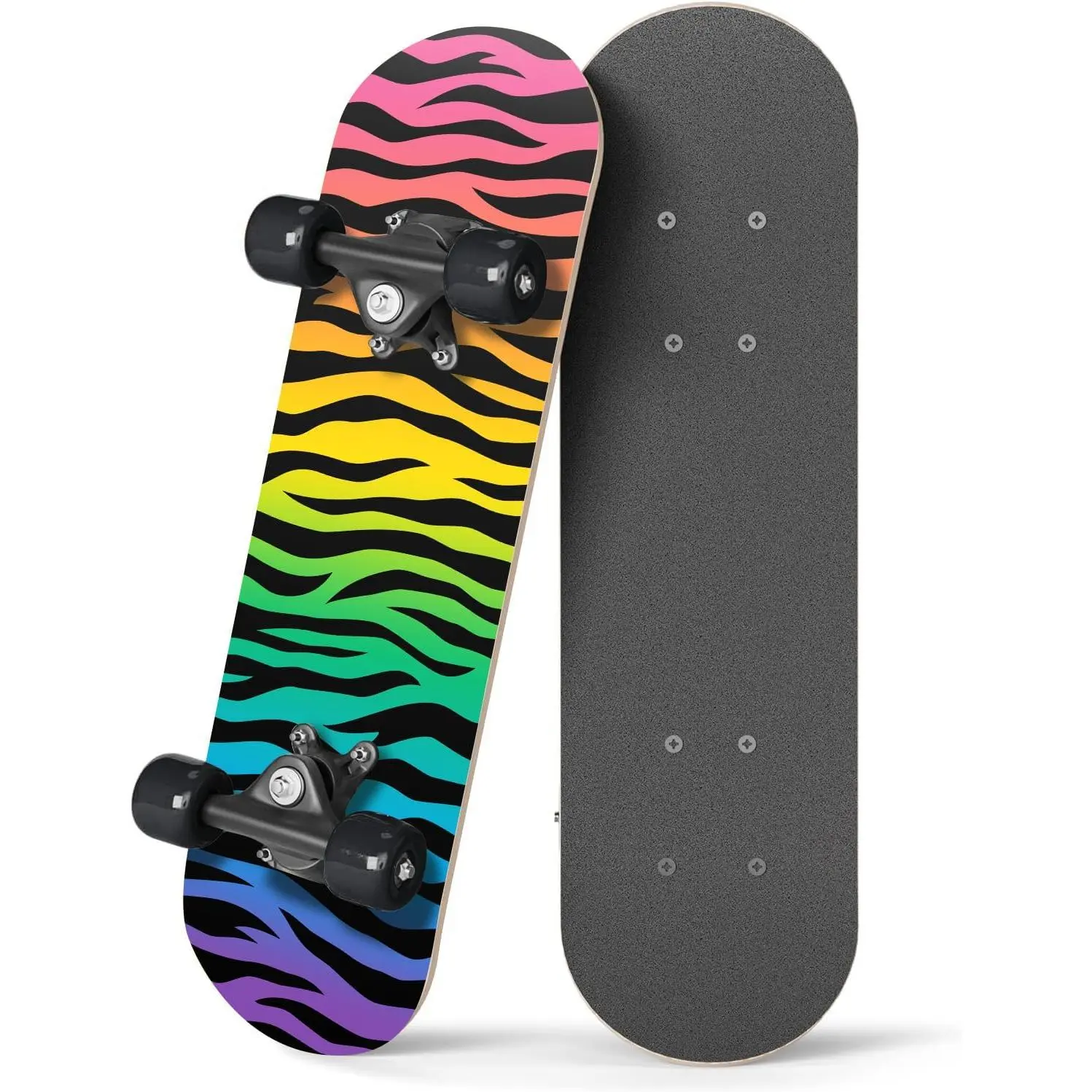 17" Micro Complete Skateboard - Maple Wood, ABEC 7 Bearings, Double Kick Concave Deck, Kids Toddler Cruiser Ideal for Ages 2-5