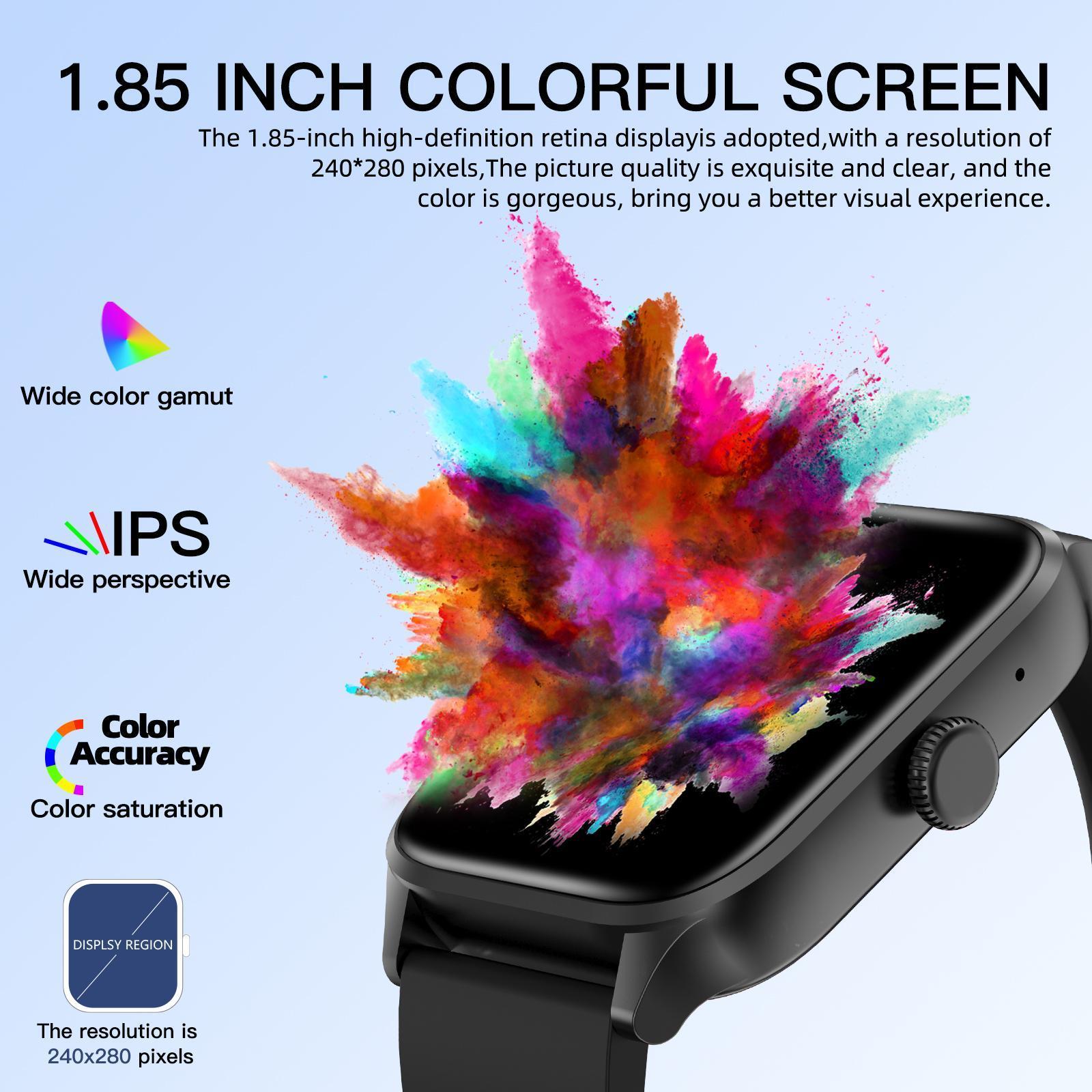 LIFEBEE Multifunctional Smart-Watch, 1 Count Fashionable 1.85Inch Wireless Calling Digital Watch, Android Watch, Fitness Watch, Sports Watch with Multiple Sports Modes for Women & Men
