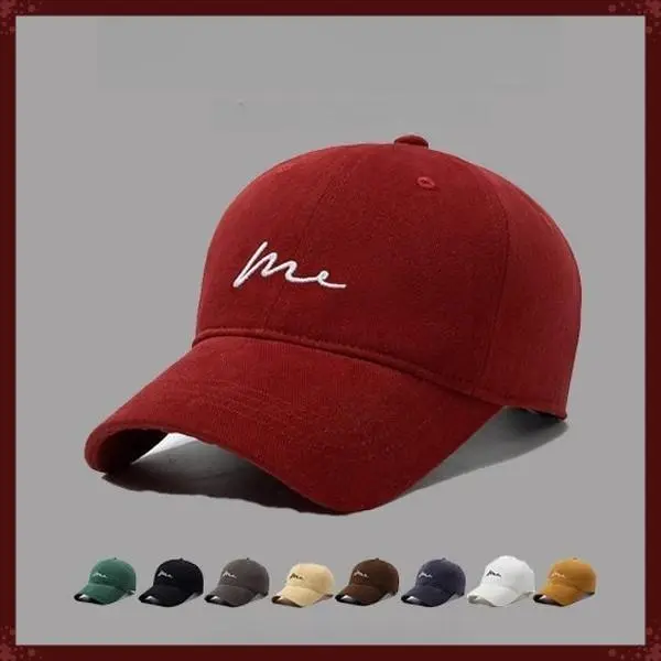 Mens Womens Embroidered Letter Cotton Baseball Cap Red Black Dad Hat Plain Adjustable Soft Trucker Hat Summer Outdoor Sports Sun Hat Casual Running Fishing Golf Hat Travel Work Walking Cap Hats