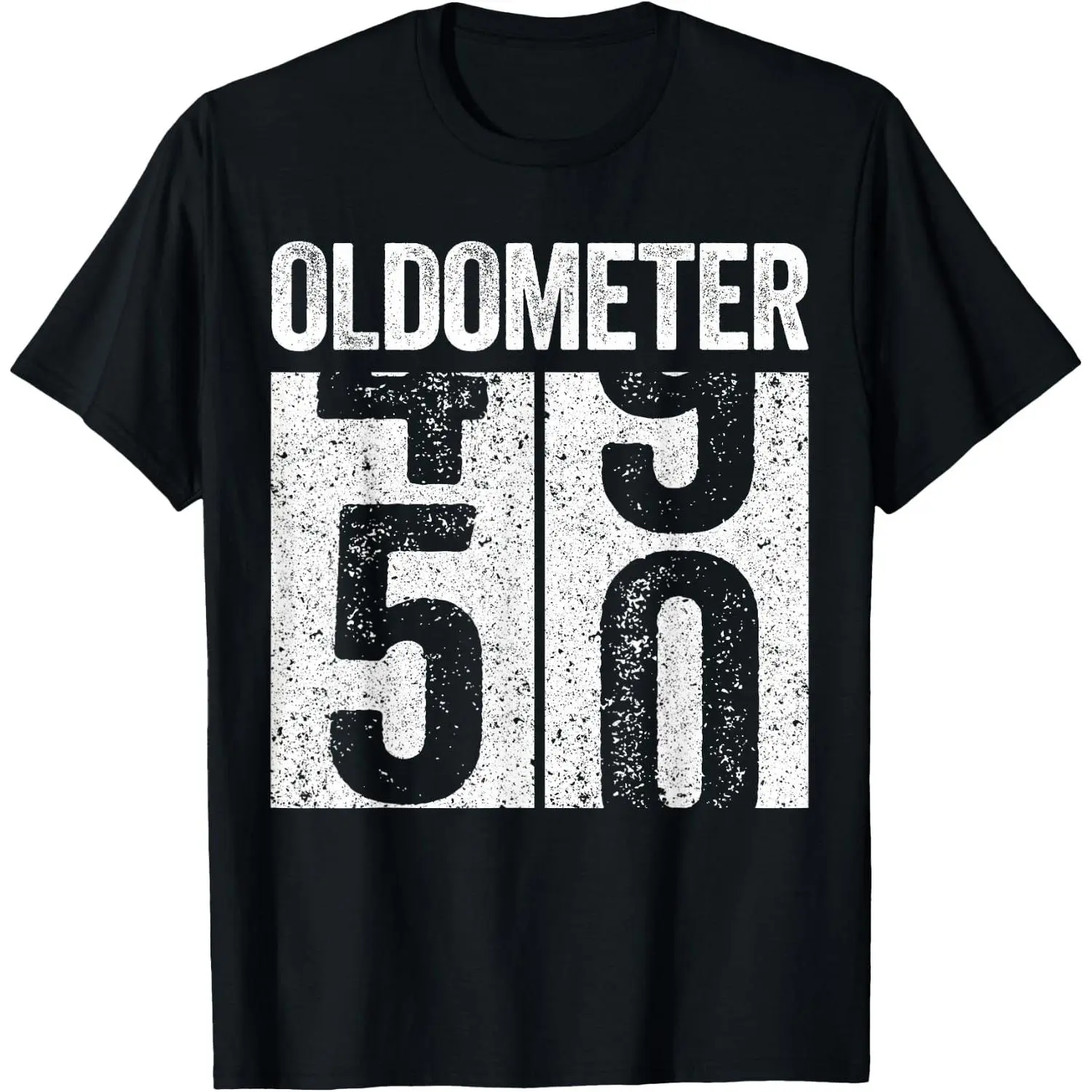 Oldometer 50 Shirt Men Women 50th Birthday T-Shirt Cotton Graphic Crew Neck Soft Top Short Sleeve Casual Unsex Shirt Breathable for Men Women