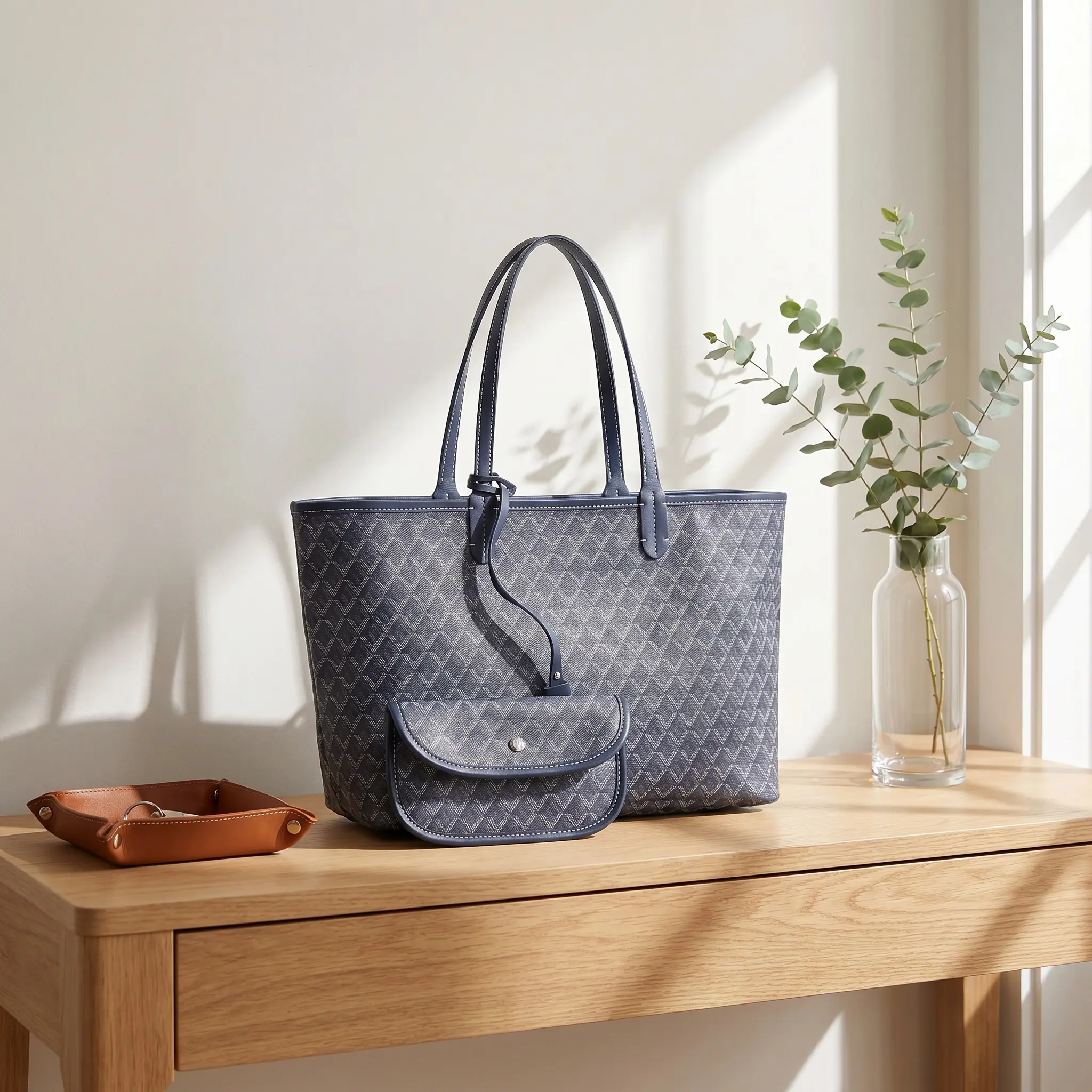 Large Capacity Tote Bag For Mom And Baby Daily Outing Soft Pvc Printed Handbag Shoulder Bag Shopping Bucket Bag Color Block Trendy Letter Urban Minimalist