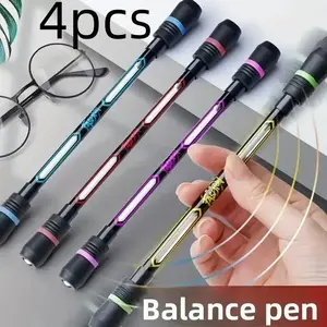 4pcs Cool Internet Trendy Rotating Pencils, Flexible Hand Training, Anti-Drop Anti-Slip Writing Function, Balance Rotating Pencil Set