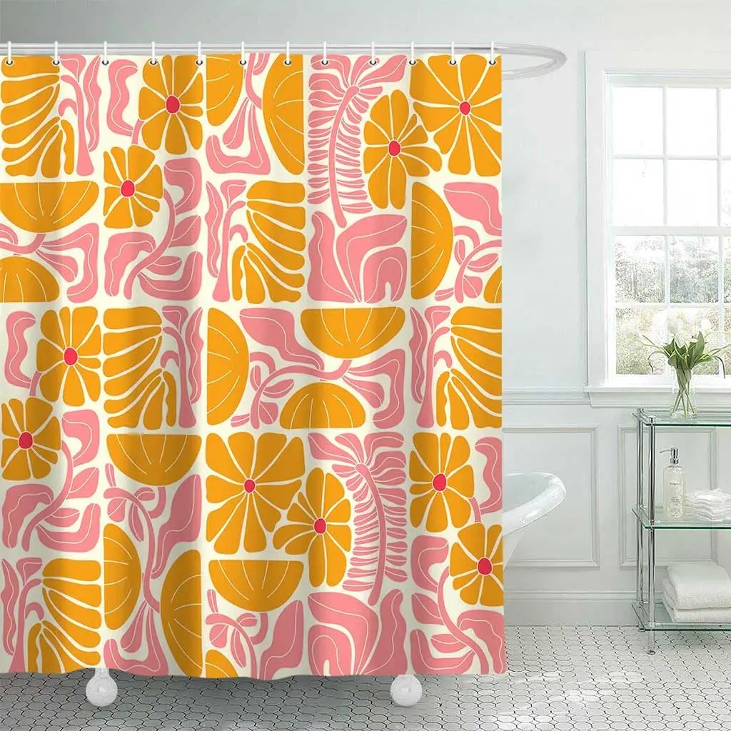 Boho Retro Patchwork Print Decorative Shower Curtain Set - Polyester Waterproof Quick-Drying Bathroom Accessory with 12 Plastic Hooks for Easy Installation, Multi-Room Decor for Living Room, Study, Room Accessories