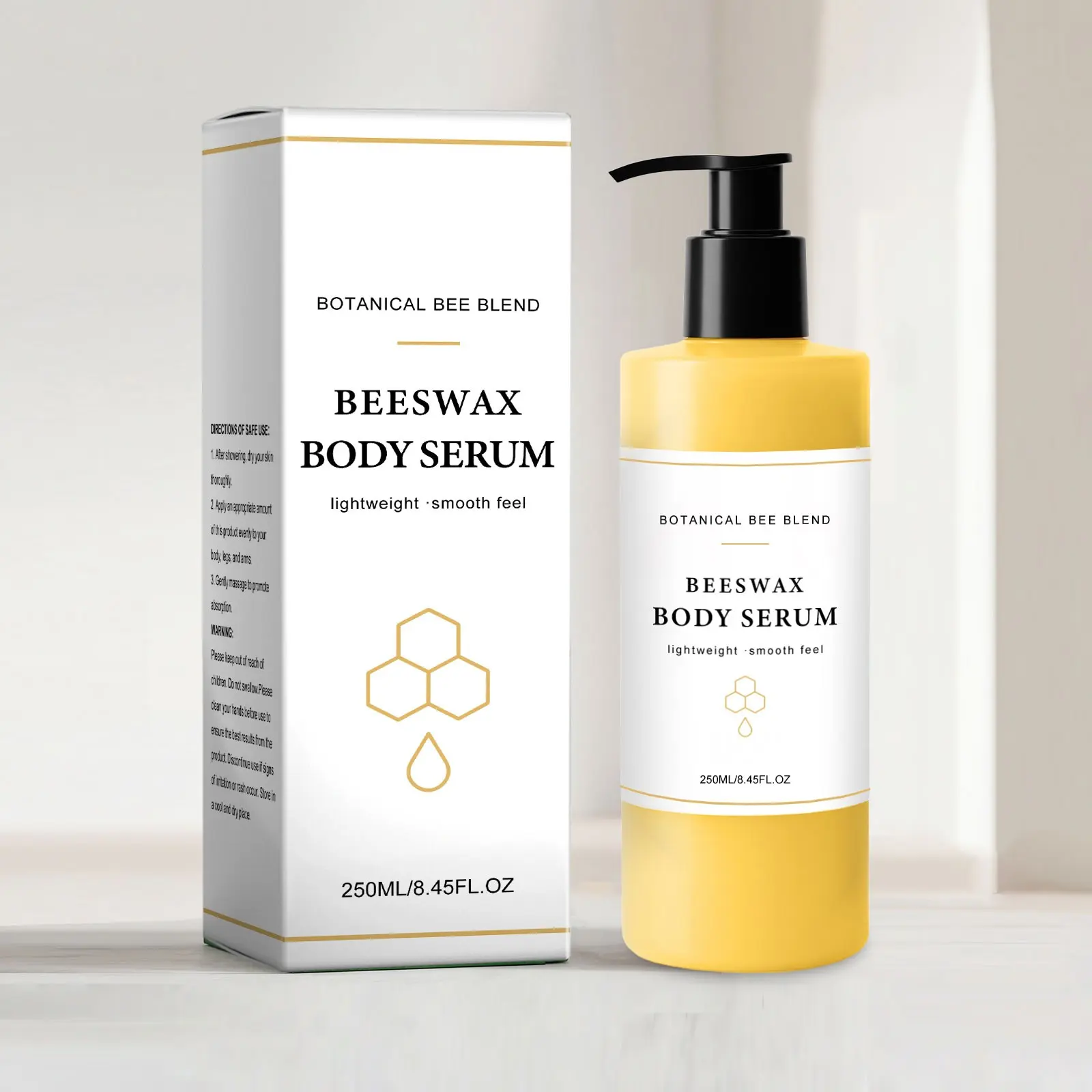 beauty from bees body serum，Waterless Body Oil Moisturizer, Moisturizing with Avocado Oil, Castor Oil & Shea Butter, Lightweight Wet Skin Formula for Soft, Radiant-Looking Skin, Sweet Vanilla