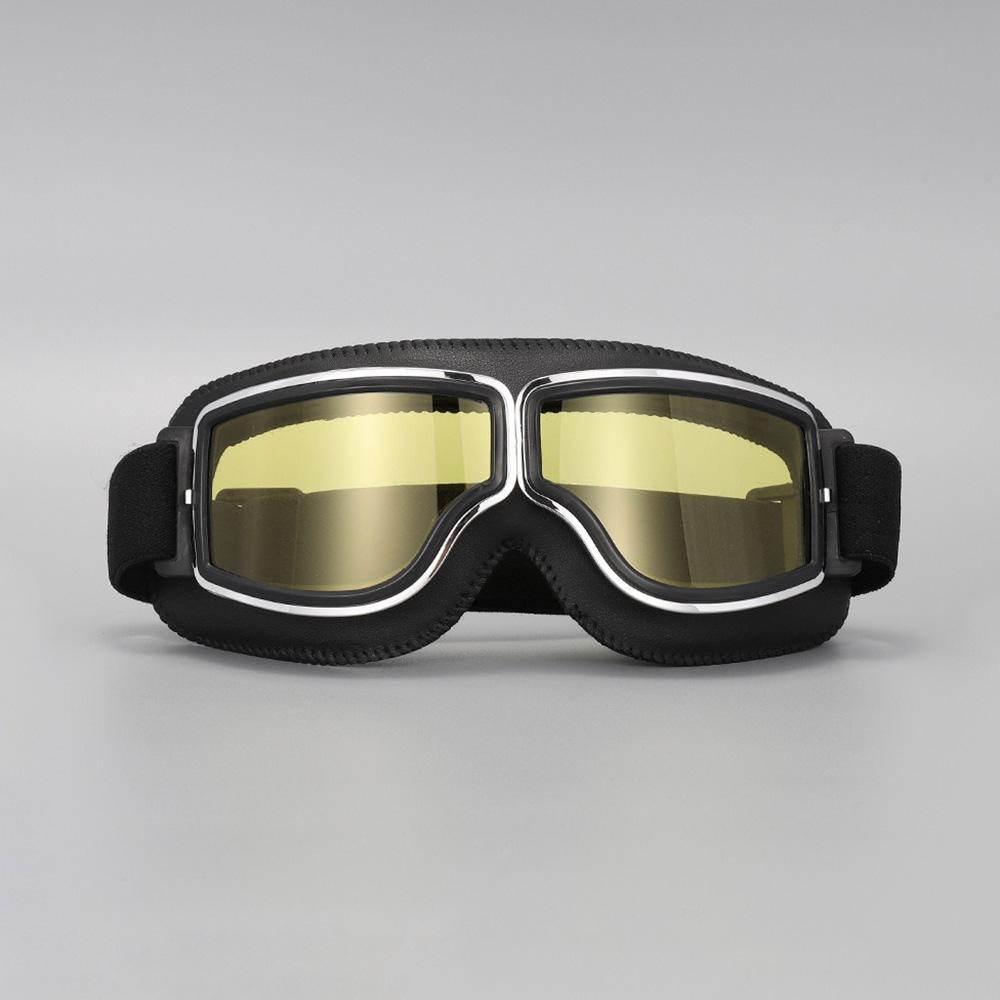 Men's Retro Style Harley Motorcycle Sunglasses UV400 Windpro of Cycling And Skiing protective and Dustproof Goggles  Leather Frame  To Be Used With Helmet