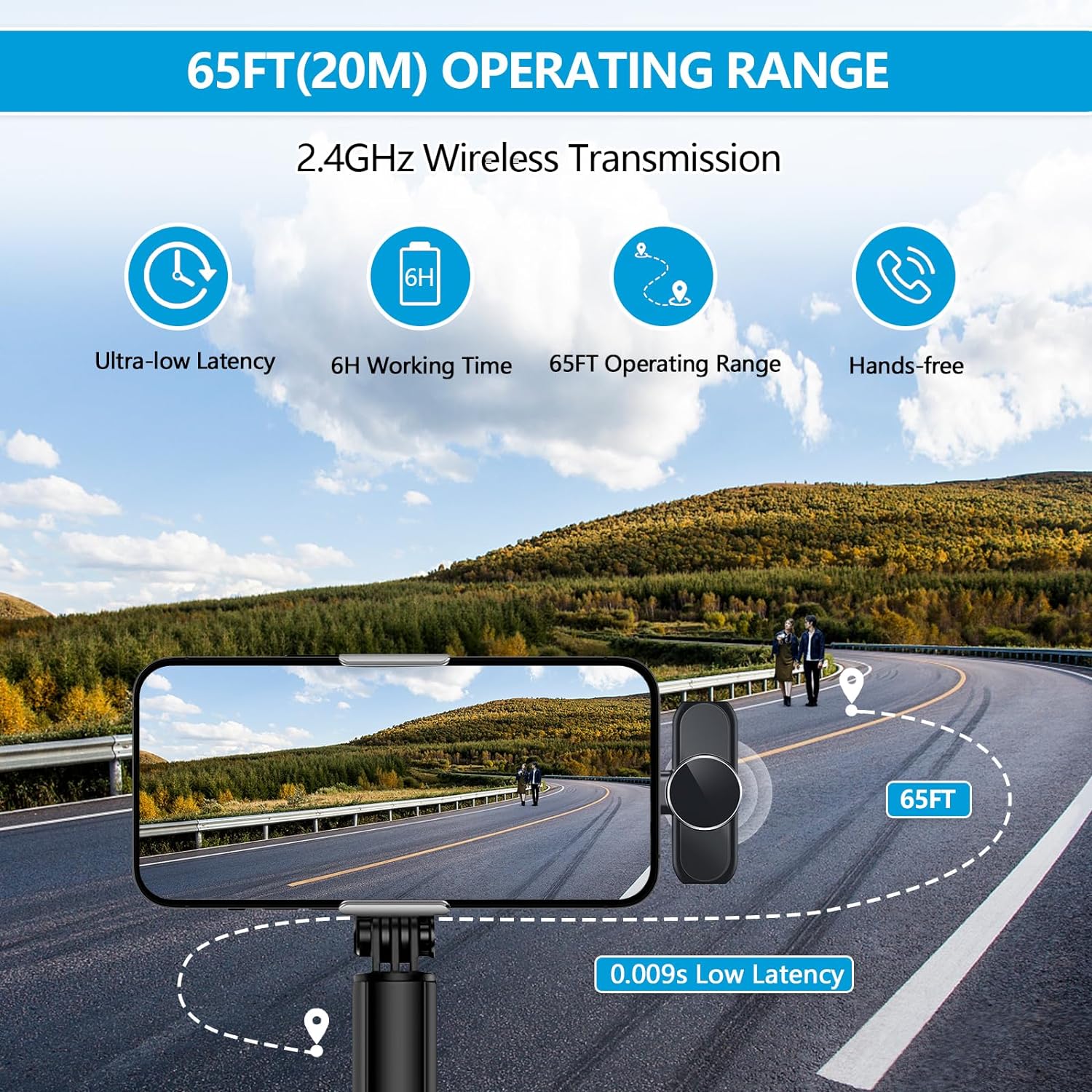 Portable Wireless Lavalier Microphone, 1 Set Professional Wireless Collar Clip Mic for iPhone & Android Phone, Plug-play Lapel Mic for Video Recording, Teaching, Interviews, Podcast, Tiktok & Vlog, Gift, Live Streaming Equipment