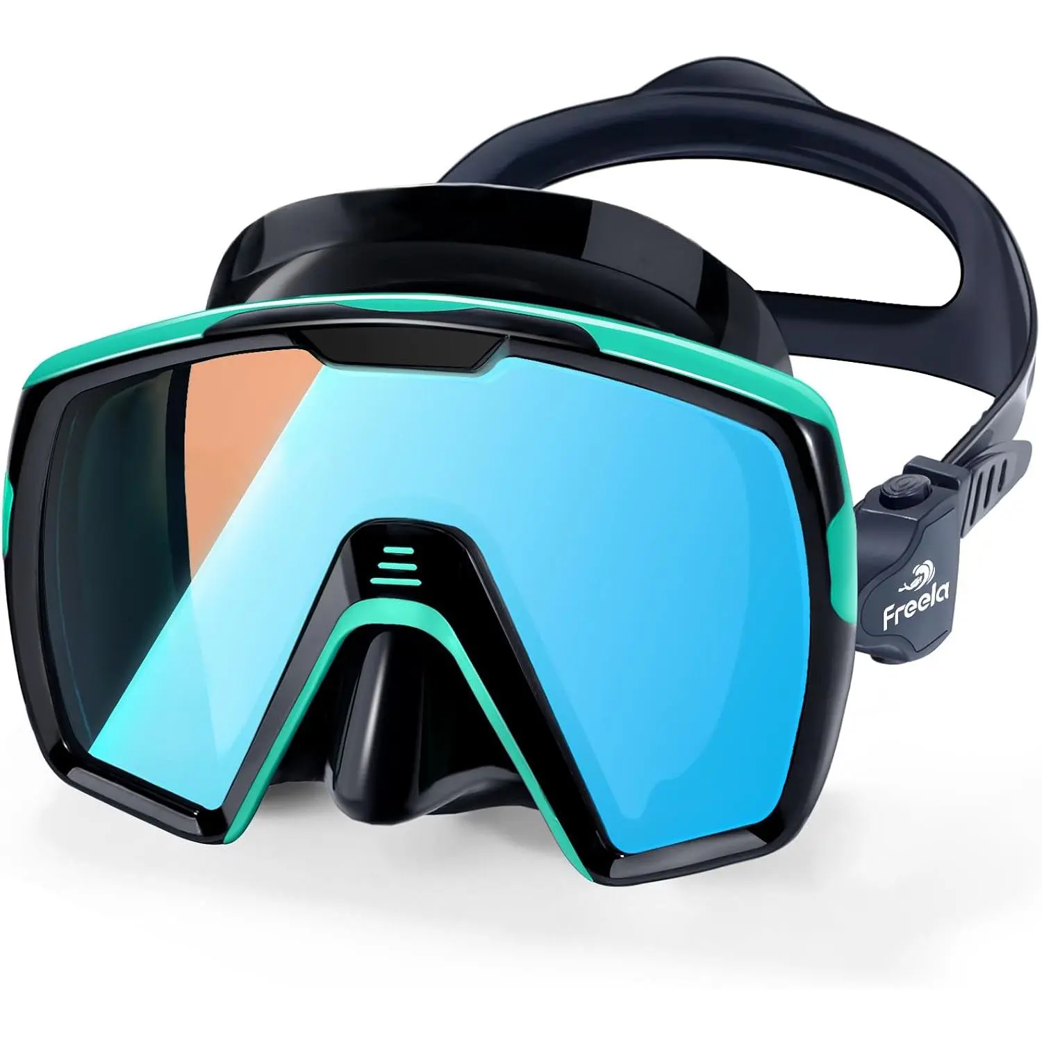 Tempered Glass Diving Mask for Adults, Anti-Fog Waterproof Goggles with Nose Cover for Scuba Diving & Snorkeling, 180° Panoramic Underwater Viewer with UV Protection, Anti-Fog Waterproof Uv Protection Diving Masks, Underwater Viewer Diving Masks
