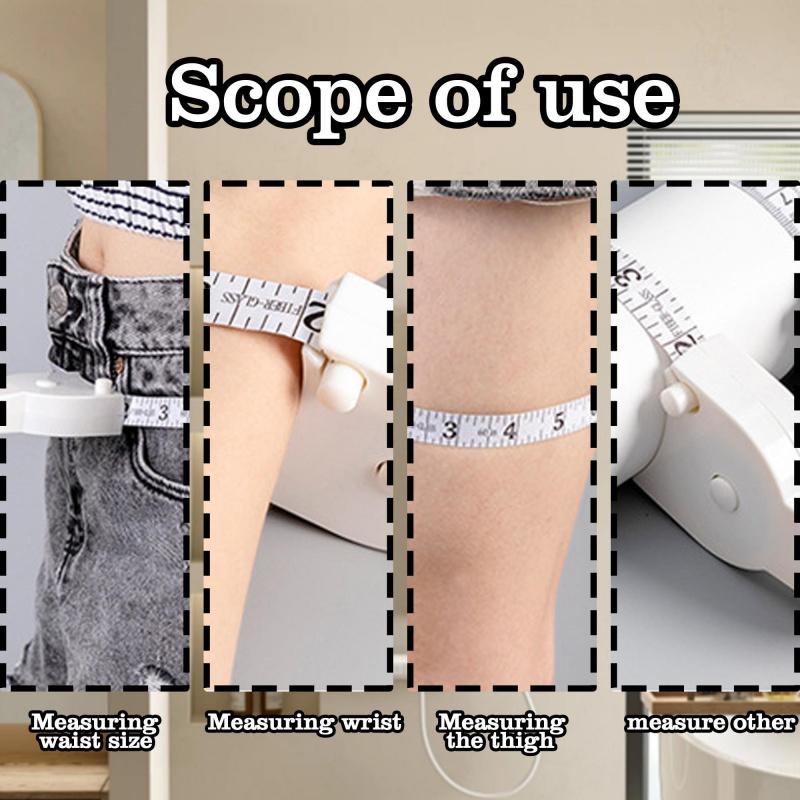 Premium 60 Inch Automatic Retractable Body Tape Measure, Portable Fitness Measuring Tool for Weight Loss, Body Measurements, Sewing, Home Use