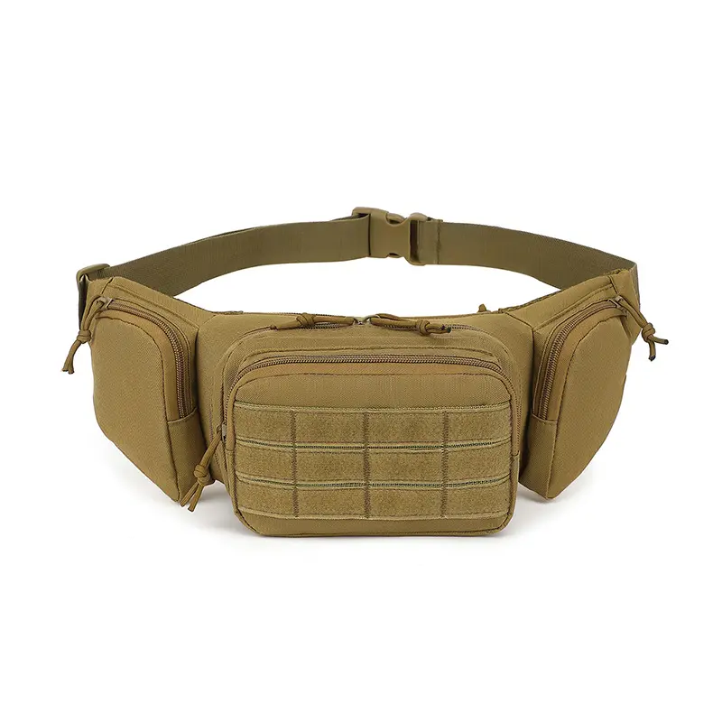 Male Solid Tactical Waist Bag - Multifunctional, Wear-Resistant EDC Utility Pouch, Convertible Chest Sling Crossbody Bag for Hiking/Camping Sports, Outdoor Sports