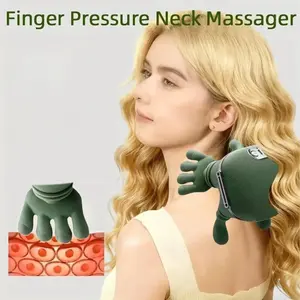 Electric Cervical Massager, Wireless Portable 3D Massage, Heated Bio-Hand, Adjustable Speed, Ideal for Shoulder Pain, Office Workers