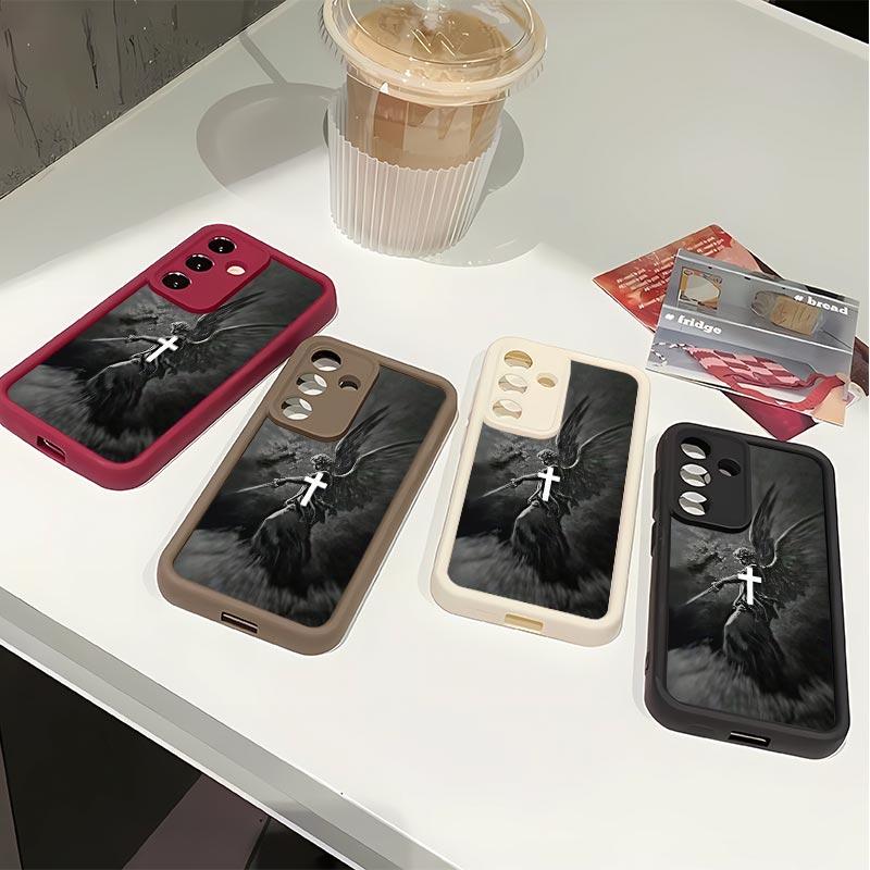 The angel whoap pearedto Balaam Soft&Flexible TPU Silicone Phone Case For Galaxy S26 Ultra S25 Edge S24 FE S23 S22 S21 Plus A13 A14 A15 A16 A17 A33 A34 A35 A36 A52 A53 A54 NOTE20 Durable|Shockproof|Full Camera Protection|Anti-Fingerprint