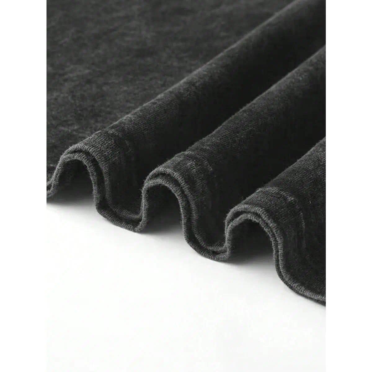 Anti Social Social Club Men's Rose Graphic Vintage Washed Heavy Cotton T-Shirt Retro Double-Sided Water Wash Top - Casual, Womenswear