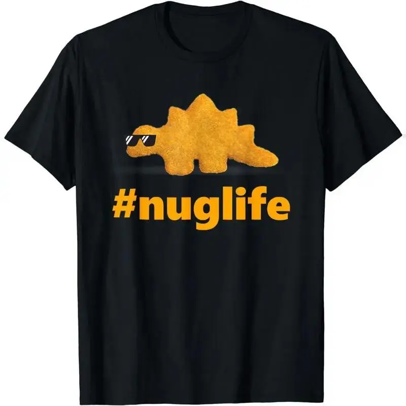Unisex Classic Loose Fit Cotton T-Shirt - Short-Sleeve Sports Top with Photorealistic Digital Transfers, Nugget Theme Graphic Tee for Men, Casual, Women's Clothes