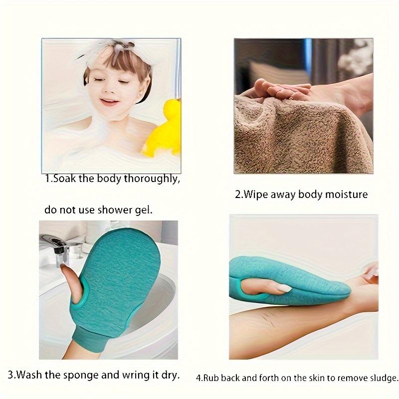 1 exfoliating bath glove, double-sided massage scrub glove, bath accessory
