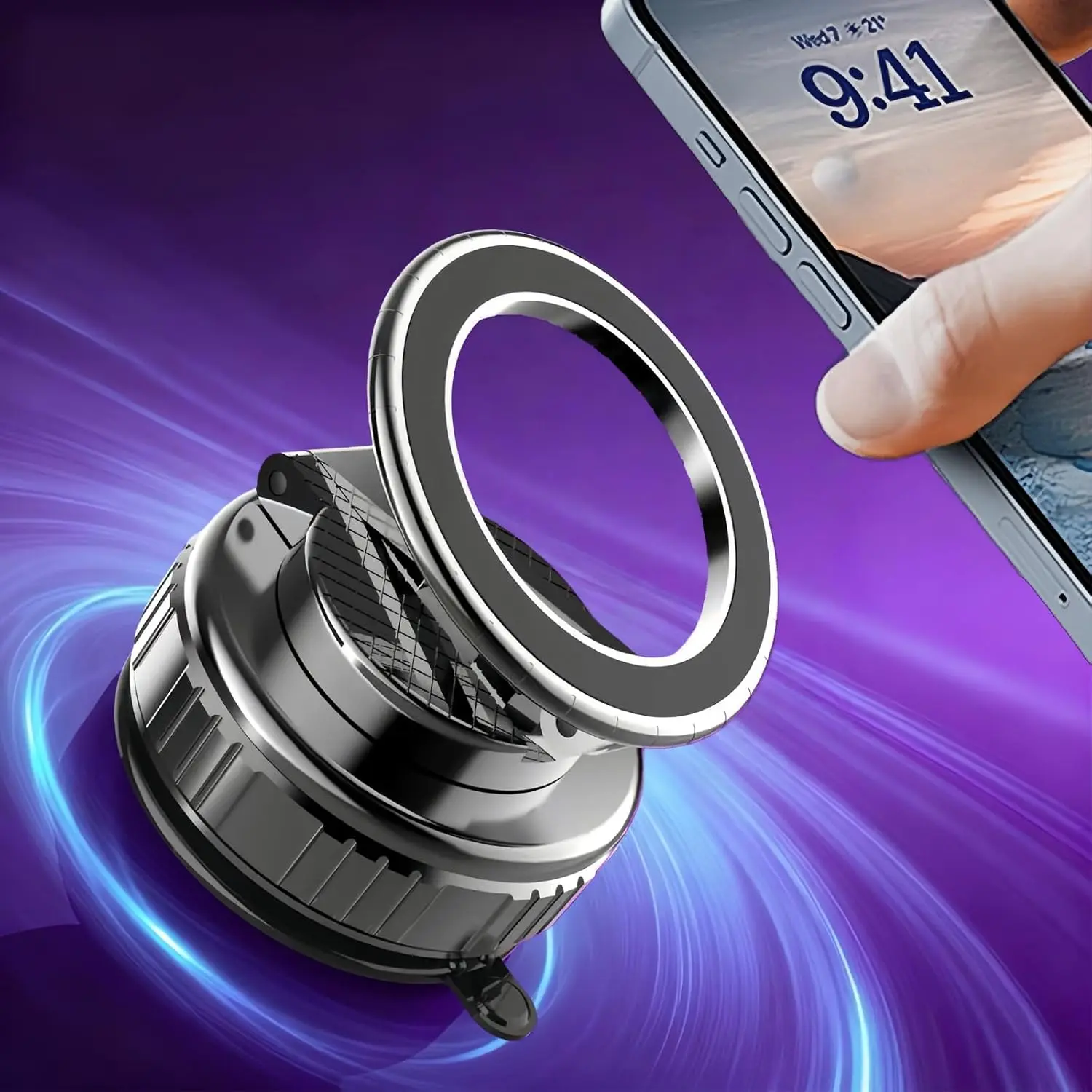 Vacuum  Phone Holder with  Suction Cup 360° Adjustable Foldable Phone Mount Portable Phone Holders for Your /Gym/Mirror Mount for  & Android