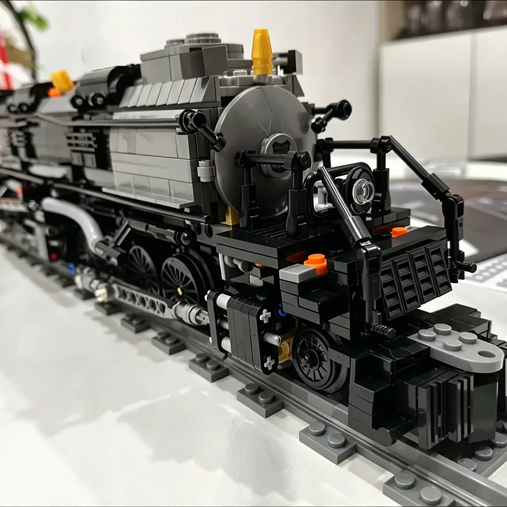 1600+pcs Vintage Steam Train Building Set, 70cm Long, High Difficulty, Mechanical Linkage, Home Decor, Moc Collection, Perfect for Holidays, Building Blocks Kit, Diy Building Model
