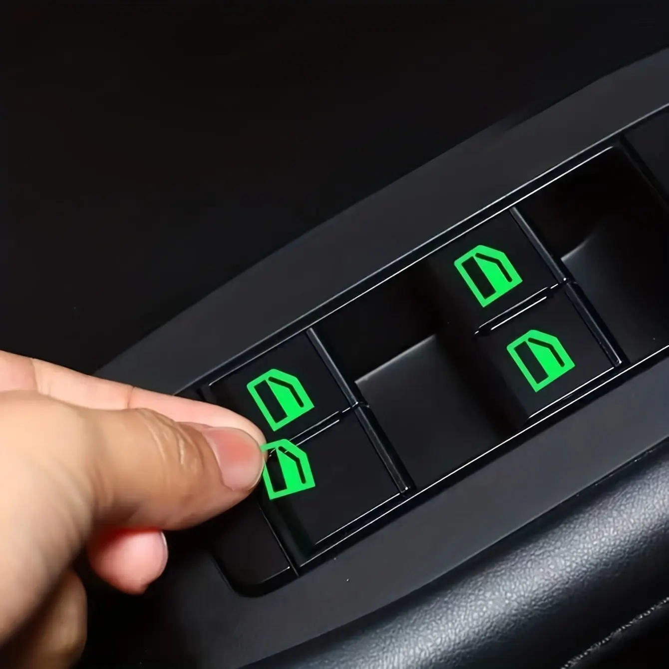 2 Sheets Glow-In-The-Dark Car Button Stickers, Easy-To-Apply Decorative Decals, Perfect for Vehicle Customization, Durable & Reusable