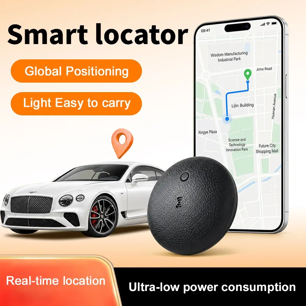 One-piece mini smart tracker, suitable for iOS/Android dual-system lost item reminder device for location tracking, item finder, applicable for keys, suitcases, underground parking lots, and pet search.