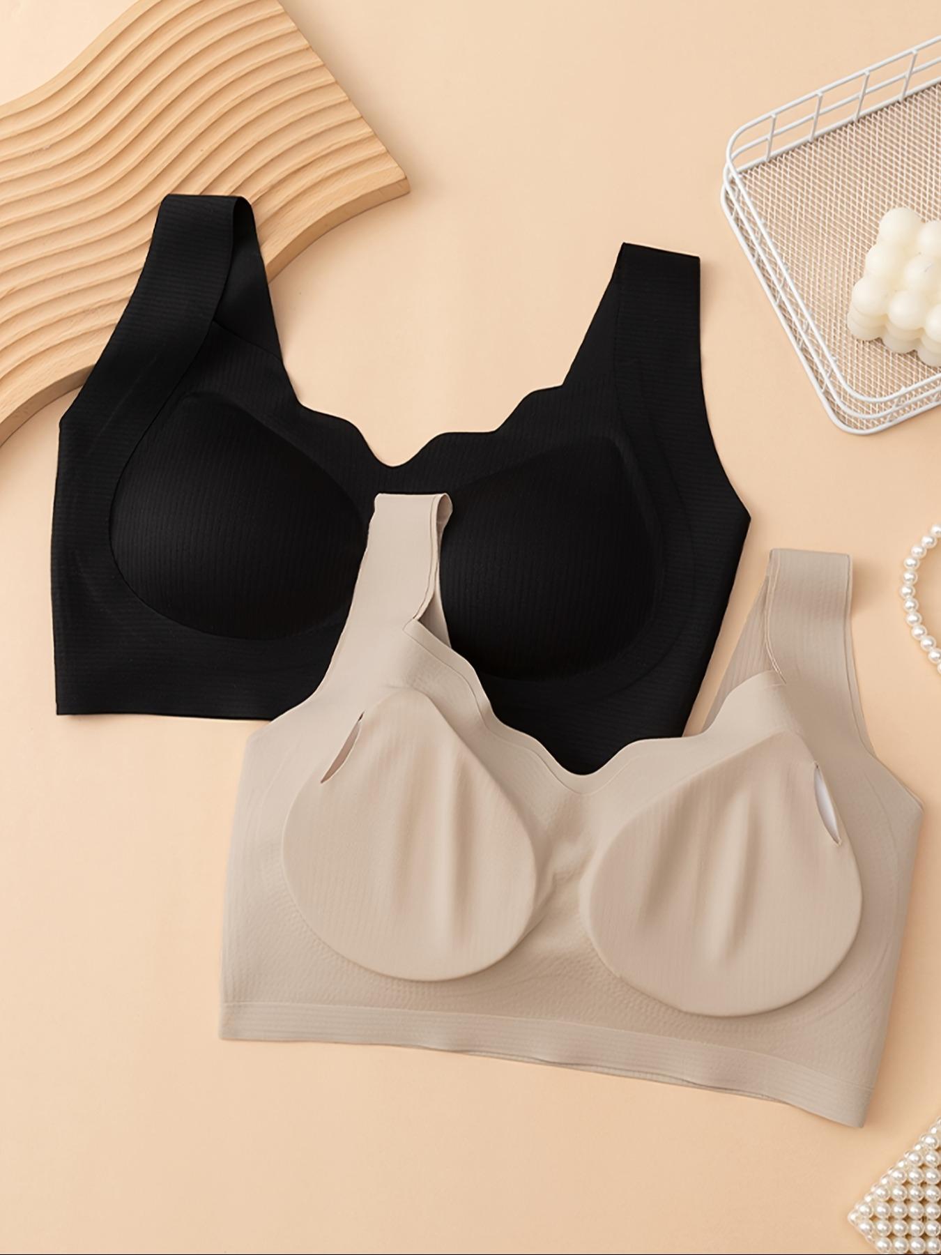 Women's Wireless Bras Set, Womenswear, Comfortable Breathable Smooth Underwear, Removable Pads, No Hooks, Casual Daily Wear, Pack of 4