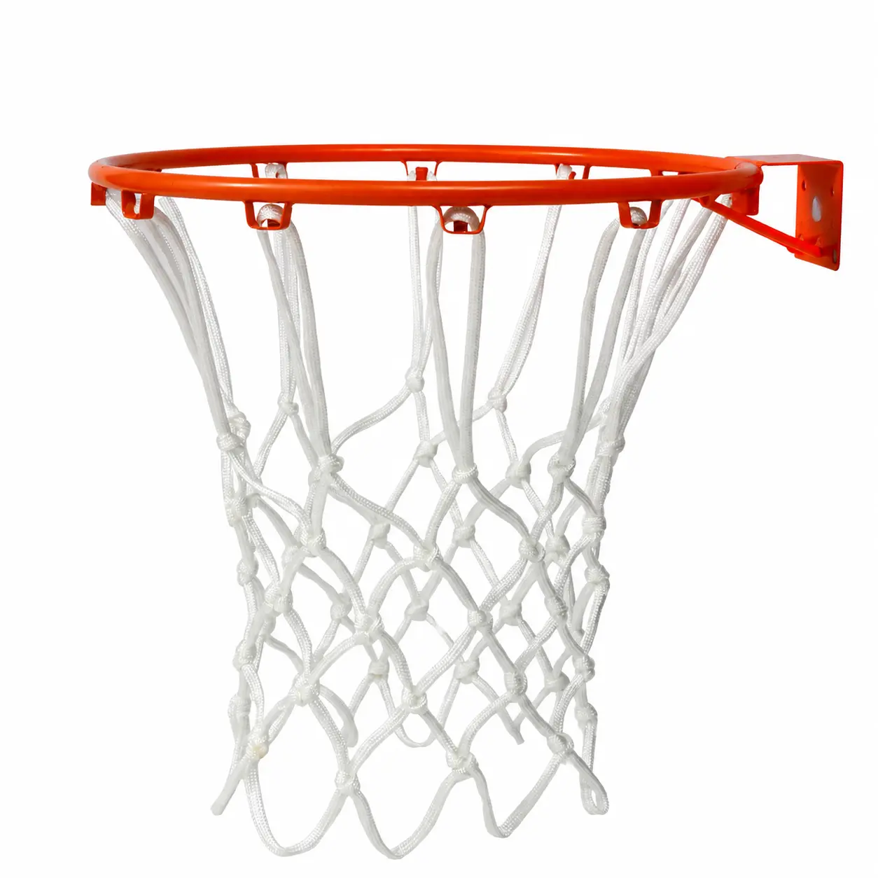 Heavy-Duty Three-Color Nylon Basketball Net for Regulation-Size Hoops – Weather-Resistant, Knotless Design with Reinforced Top Loop for Indoor and Outdoor Competitive Play