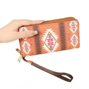 Women's Leather Clutch Wallets, Large-Capacity Snap-Closure Card Holder, Slim Long Purse for Travel & Daily Use