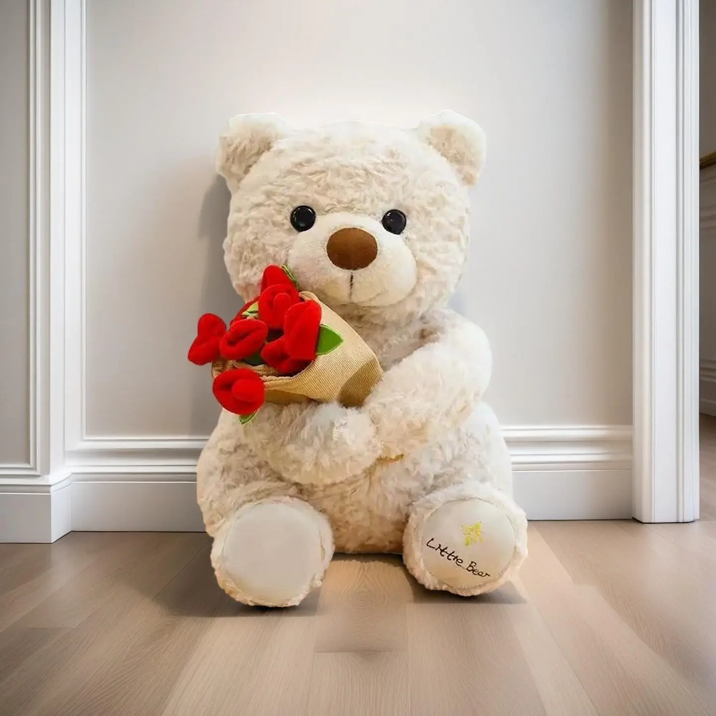 Rose Teddy Bear Gift Set, Soft Plush Toy, Soft Stuffed, Cuddly Teddy Bear, Perfect for Valentine's Day, Birthday, Anniversary, Romantic Occasions, Ideal Gift for Loved Ones, Stuffed Animal Gifts