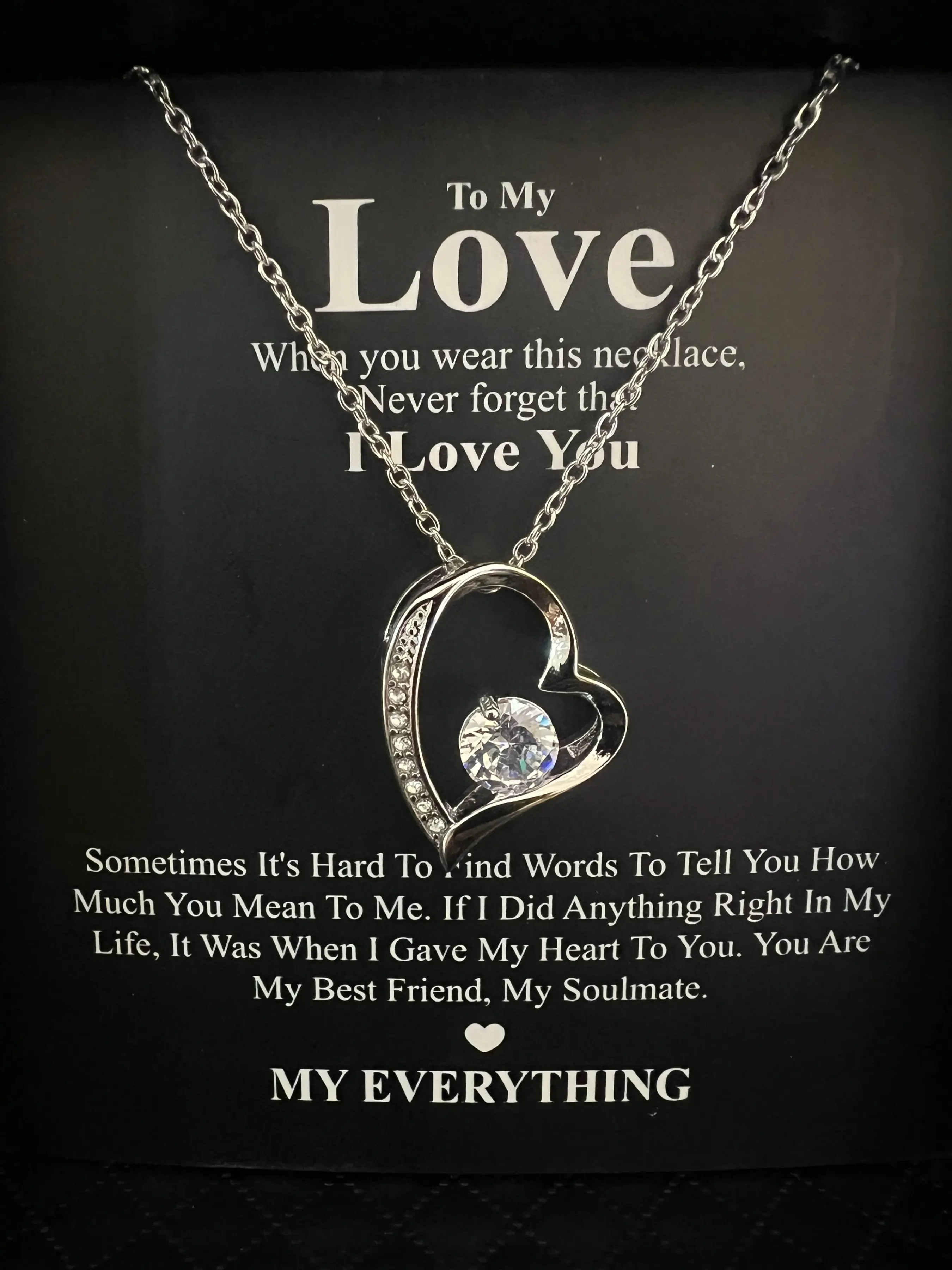 Forever Love Necklace Gift, Special Jewelry Present, Zircon Clavicle Chain, Versatile Necklaces, Unique Gift for Her, Creative Memorial