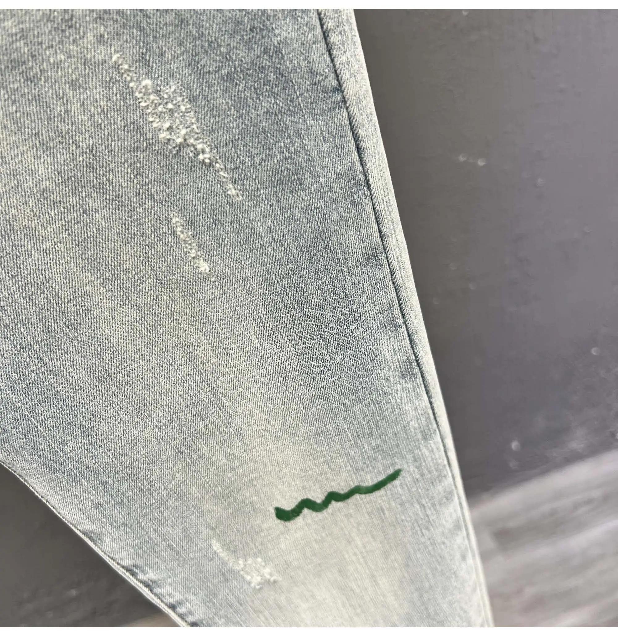 Slim Fit Men's Jeans Winter Faion Korean Sle Small Footed Pants Waed Elastic Long Trousers Haome Youth Casual Wear