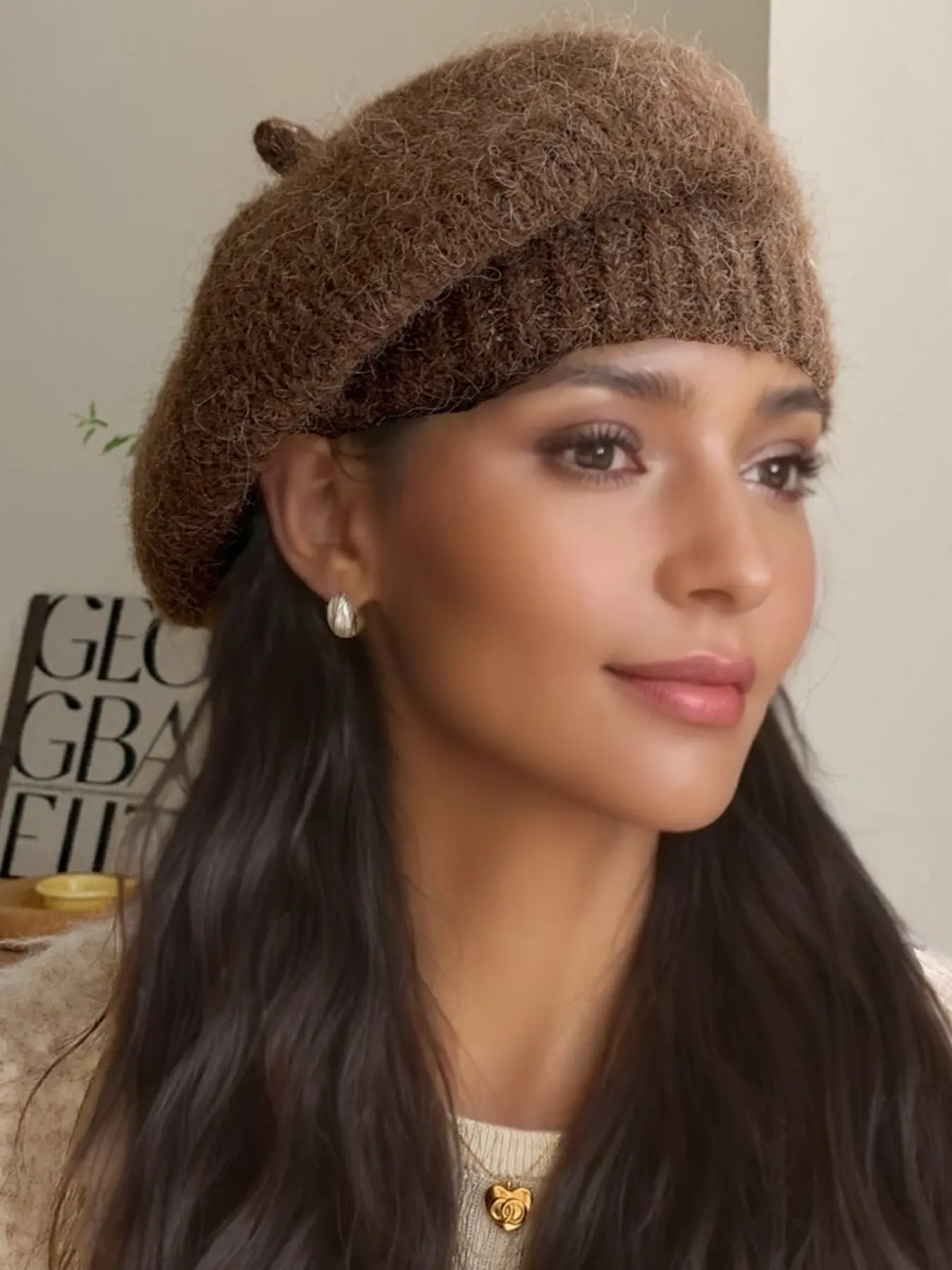 Women's Fitted Beret Hat, Plain Woven Fabric, Casual Style, All Season Wear, Perfect for Daily Use, Fitted Hats, Casual Trendy Hat, Fitted Cool Hats