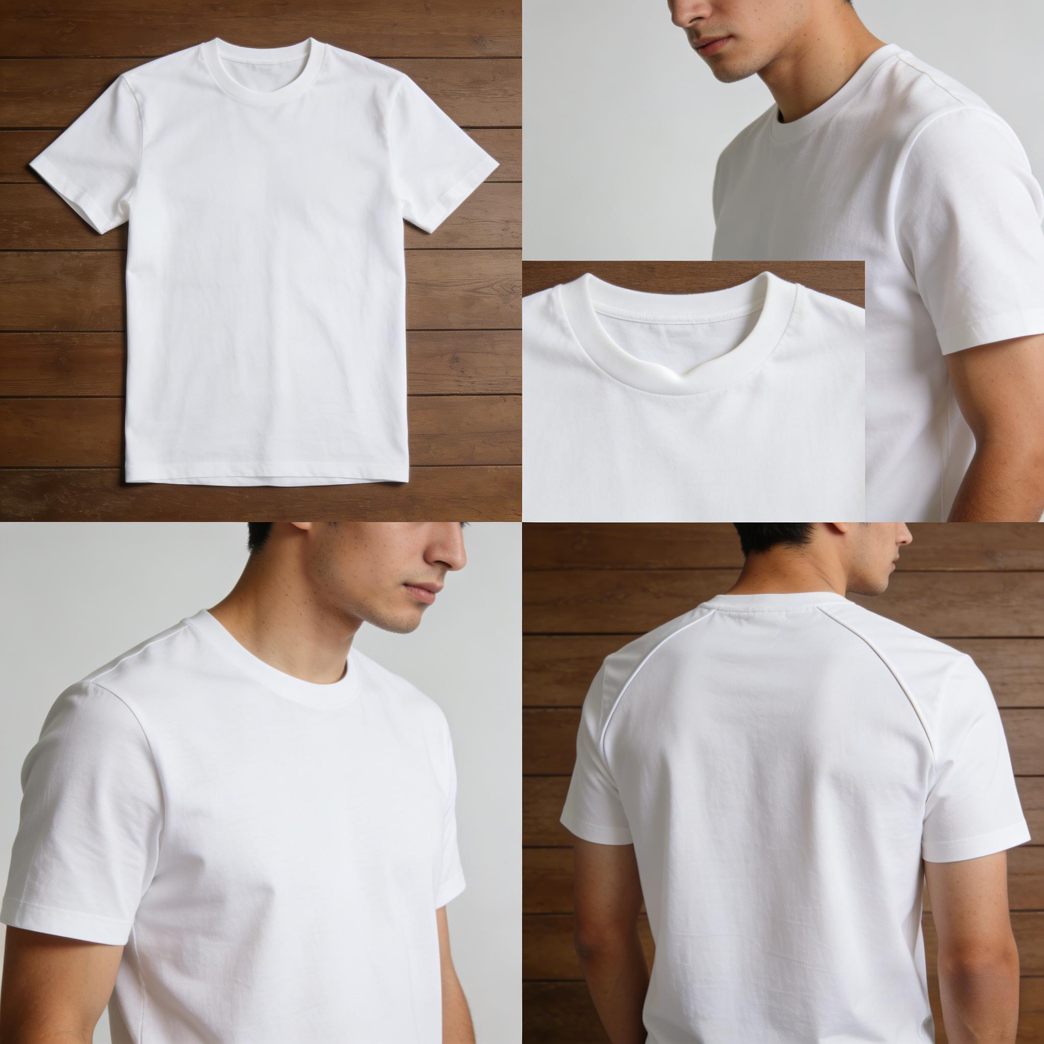 Men's Slim Fit White Round Neck T-shirt S-5XL 100% Pure Cotton Shoulder Drop Fashion Tee for Retro Horror Cartoon Themes