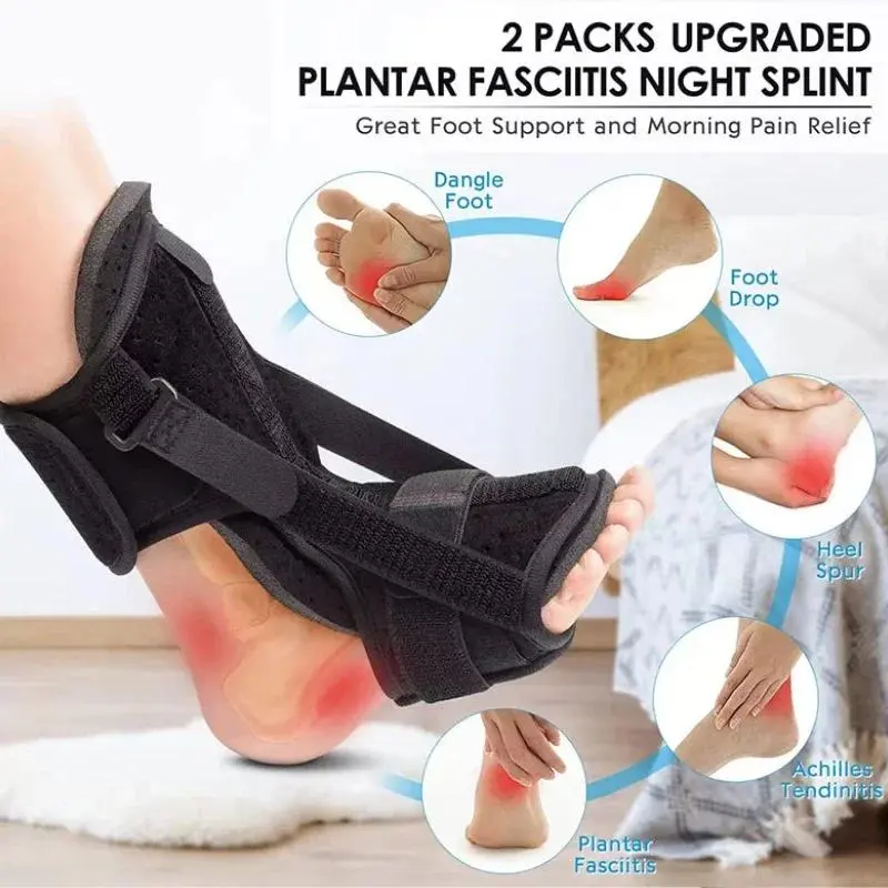Plantar Fasciitis Night Splint Unisex Adjustable Foot Drop Orthotic Brace for Plantar Fasciitis, Achilles Tendonitis & Heel Spur Foot Care