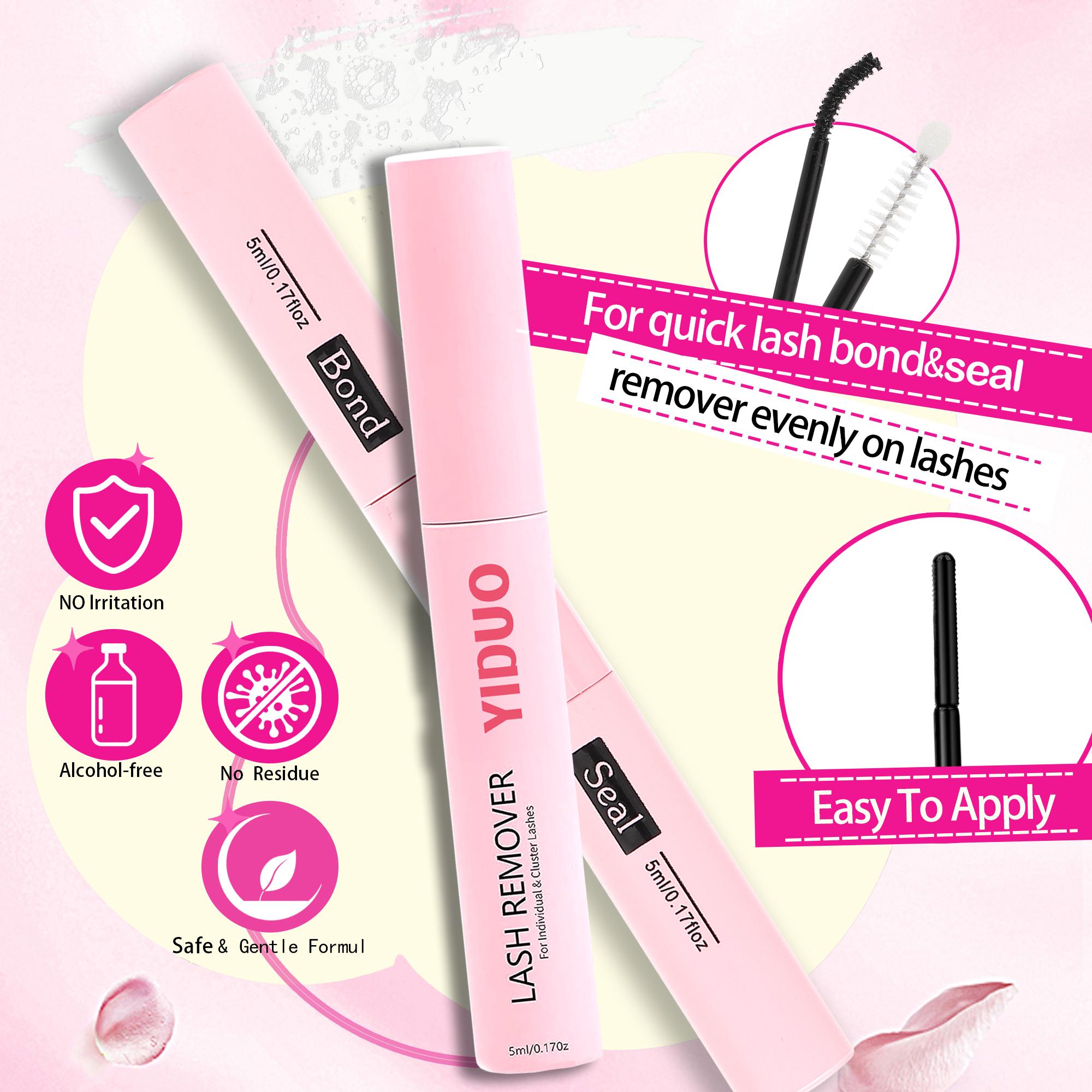 Portable Eyelash Extension Kit with Glue, Eyelash Bond, Sealer, Remover, Tweezers, Eyelash Brush Complete Eye Makeup Tool Set for Perfect Lashes, Eyelash Cluster Kit