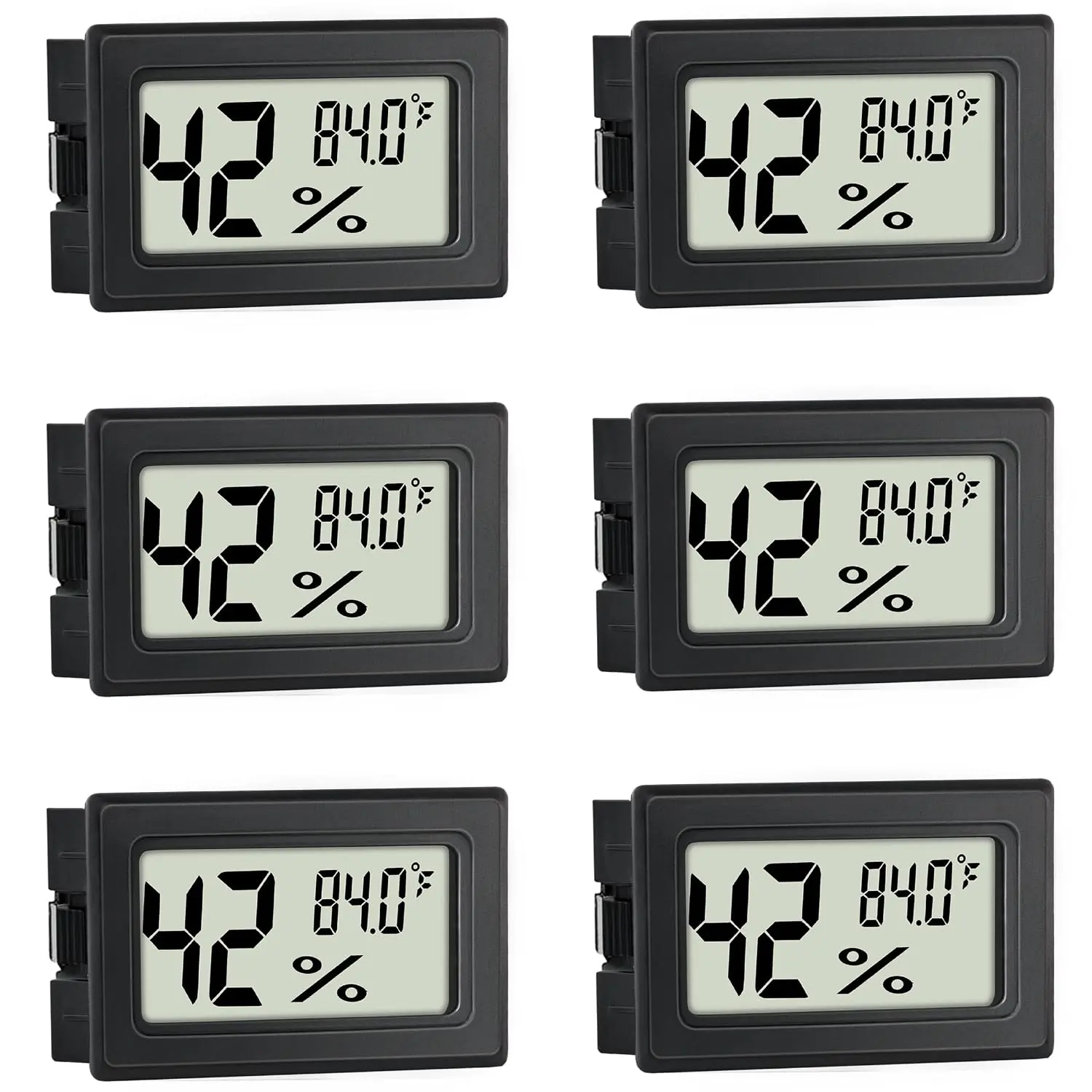 6 Pack Mini Hygrometer Thermometer Indoor Humidity Meter Digital 6 Pack Mini Hygrometer Thermometer Indoor Humidity Meter Digital