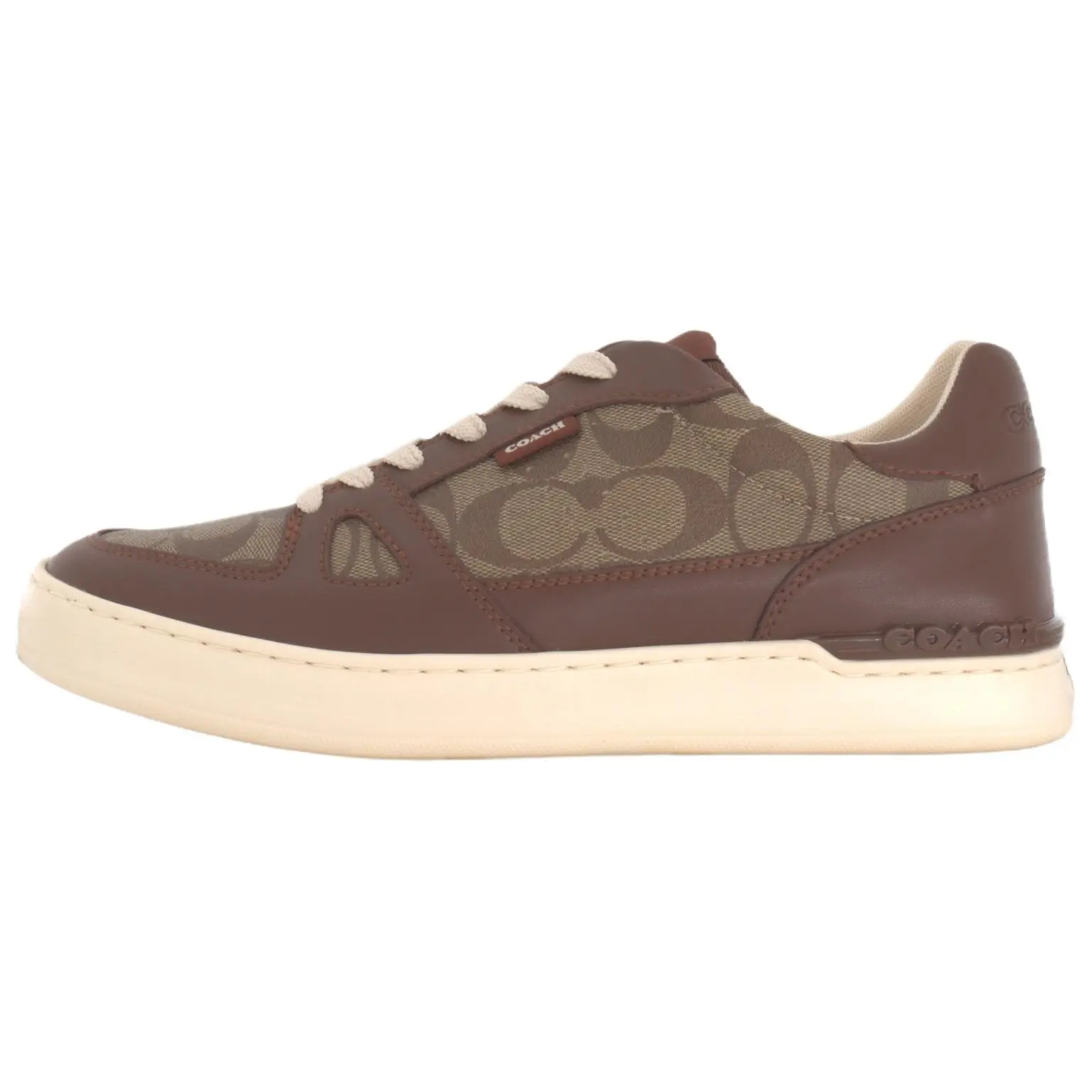 COACH CitySole Leather Lace-Up Low-Top Sneakers for Men in Saddle Brown Verifiable, with credentials and supporting global authentication