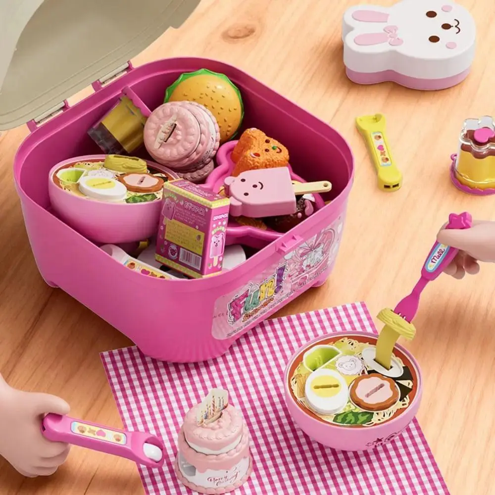 Little BearShape Pudding Feeding Set Pretend Play Early Education Lunch Box Pudding Toy Role Play Simulation Model
