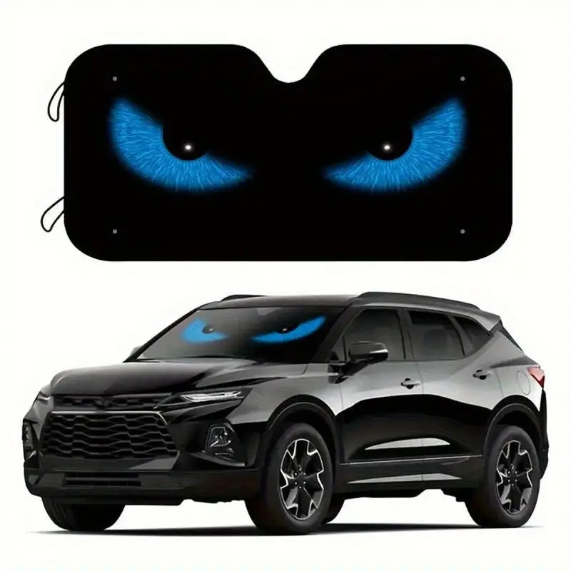 Cartoon Folding Car Sunshade, Sun Shade For Car Windshield, Summer Fun Car Accessories, Keeps Car Cool, UV Protection, Easy Installation, SUV Vehicle Sunshade, Fits Most Cars and Small Suvs