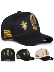 Unisex Jesus Prayer Cross Baseball Hat, Snapback Cap, Adjustable Sun Protection Outdoor Casual Cap, Spring & Fall Travel Beach Vacation Wear, Adjustable Stylish Hat