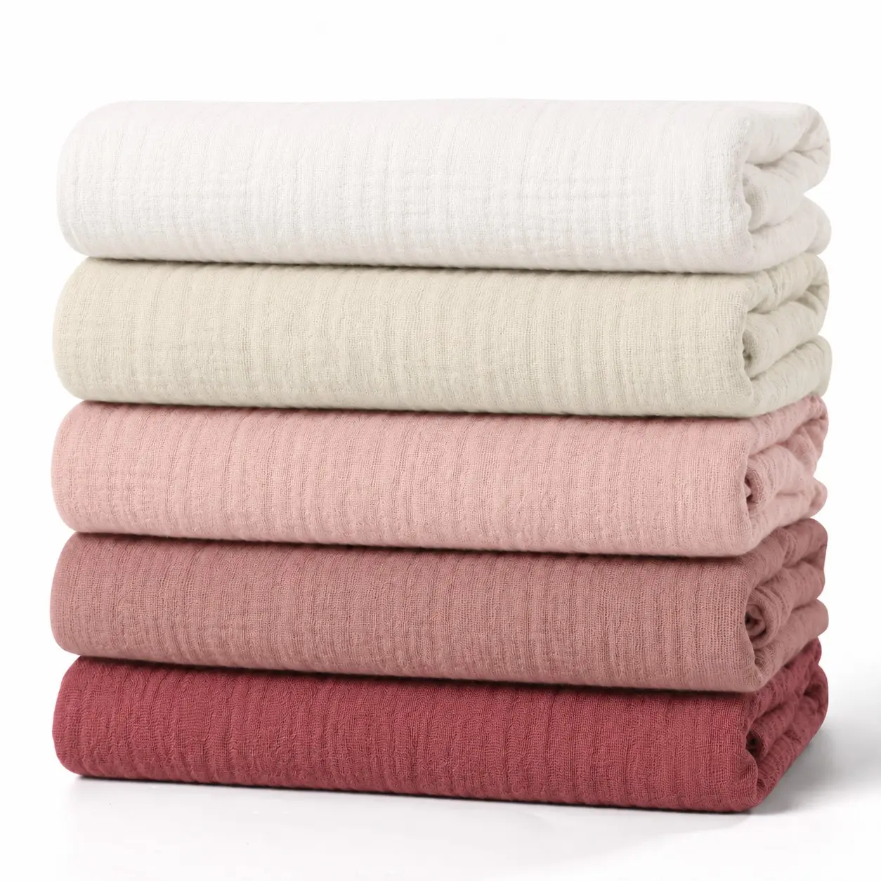 Muslin Receiving Blankets, Neutral Blanket Swaddling for Newborn Boys and Girls, 5 Pack Breathable Material and Skin-Friendly Swaddle Wrap for Infant Baby