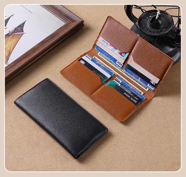 10 Card Slot Slim Long Wallet for Men – RFID PU Leather Bifold with Hidden Cash Compartment, Minimalist Lightweight Wallet for Everyday Carry, Trendy Design la