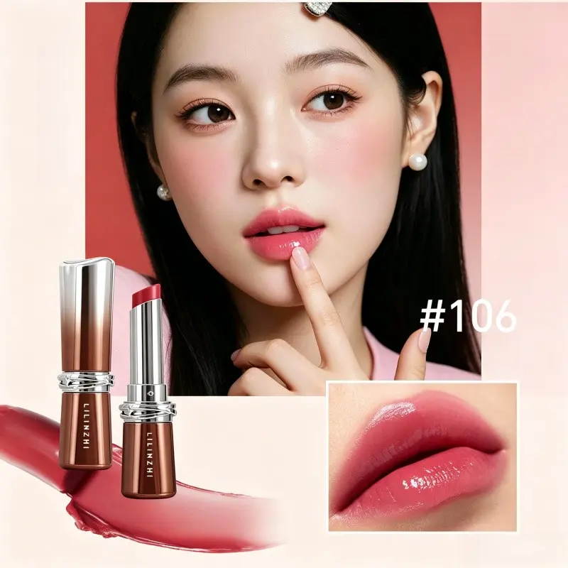Long-Lasting Waterproof Lipstick, Non-Stick Balm, Hydrating Texture, Coffee, Rose, Cinnamon Shades, Perfect for Weddings, Festivals, Holidays, Lip Essentials