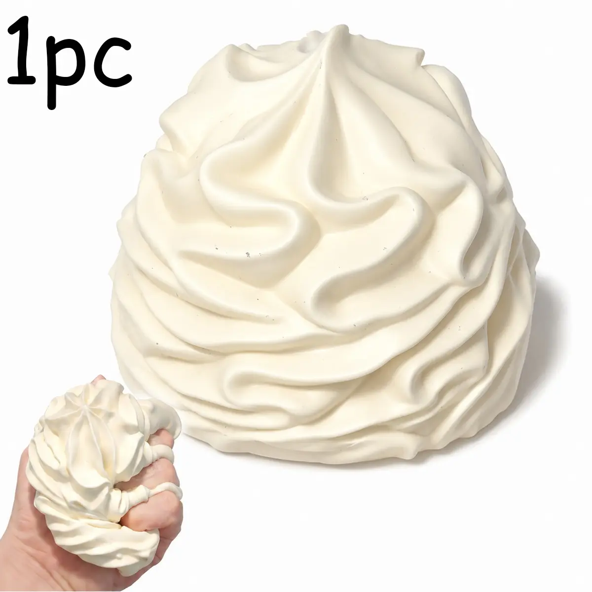Cream Roll Soft Toy, Slow Rise Cake Squeeze Toy, Handmade Sticky Sugar Silicone Toy, Stress Relief and Collectible, Fun Novelty Squishy Toy