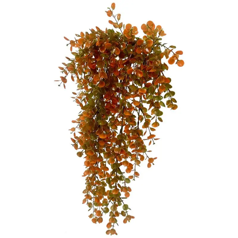 6 Pieces Eucalyptus Wall Hanging Artificial Greenery, Fake Climbing Plants, Fake Plastic Plants for Home Outdoor Decor, Artificial Leaves, No Flower Pot Included