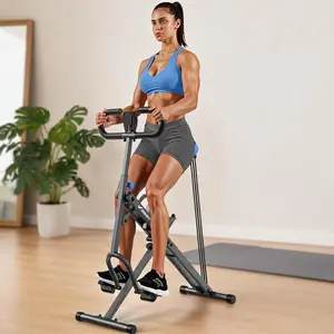 2-in-1 Foldable Home Workout Machine, Multi-Functional Squat & Row Trainer, Simple Assembly Lower Body Fitness Equipment for Glute & Leg Targeted Training