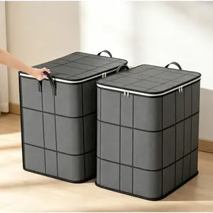 Spacious Moving Storage Bin, Zippered Organizer for Quilts, Bedding & Sweaters, Large Capacity Fabric Bag for Moving Day, Closet & Bedroom Use