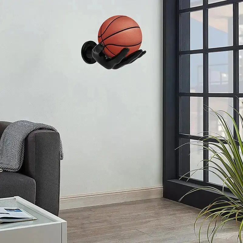Creative Wall-Mounted Basketball Rack, Resin Handmade Basketball Display Stand, Floating Shelf, Space-Saving Storage, Home Gym/club Use