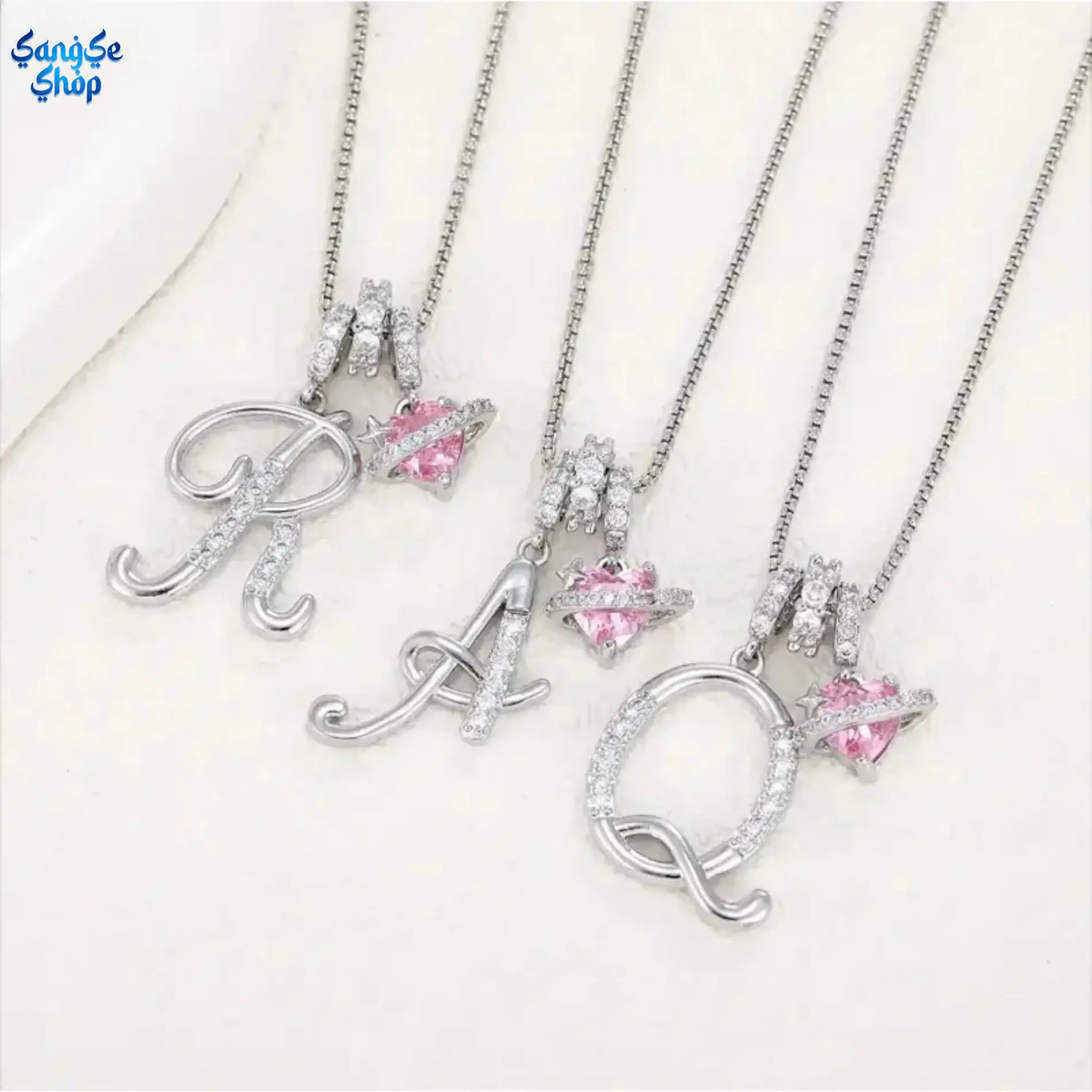 Women's Gold-Plated Pink CZ Initial Heart Pendant Necklace - Dainty Y2K Minimalist Layered Accessory with Initial Letters, Sparkling Stones, Heart Charm for Daily Wear, Speed Badminton Lawn Game Accent