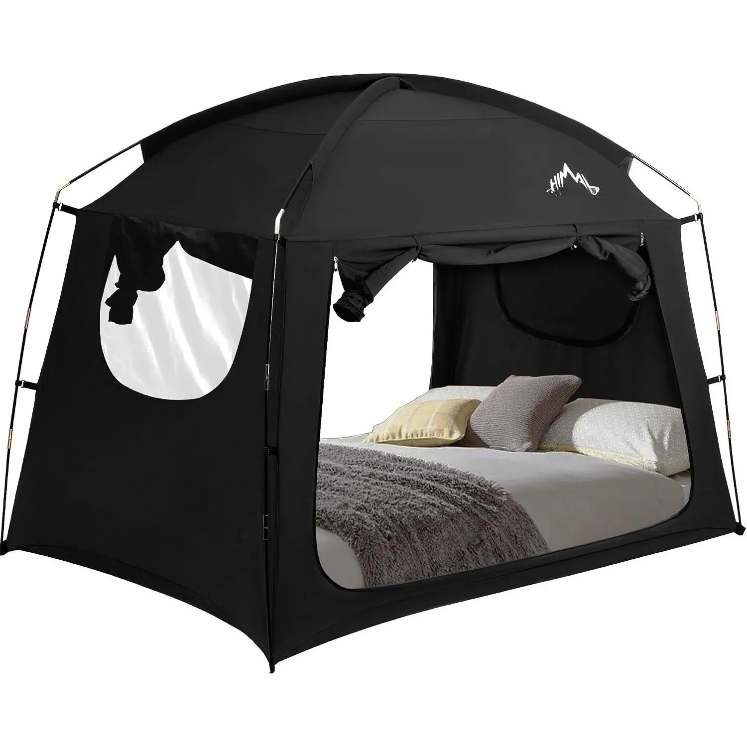 Bed Tent for Indoor Portable Light Reducing  Size Canopy Tents Breathable Lightweight Private Space Tent for Bed