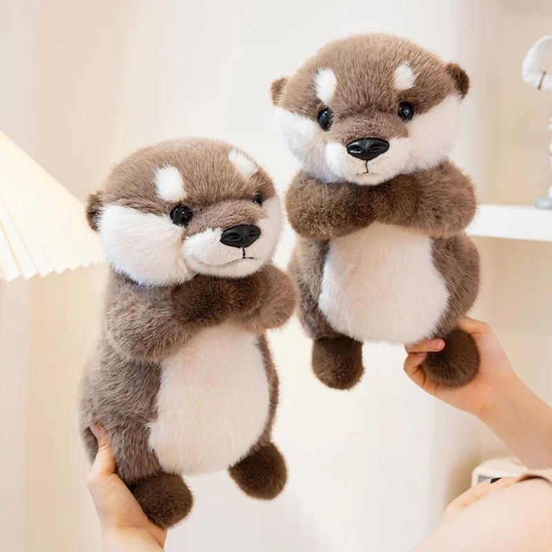 Kawaii Cartoon Animal Otter Plush Toys Huggable Soft Sea Otter Stuffed Doll Peluche Cute Furry Otter Doll Children Gifts
