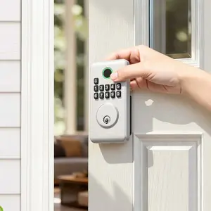 Keyless Entry Door Lock, Electronic Deadbolt with Customizable User Codes, Ergonomic Easy-Grip Design, Auto Lock, Anti-Peeking Password, Backlit Keypad, Optional Keyed Entry, High-Security Home/Apartment Door Lock, Silver Finish